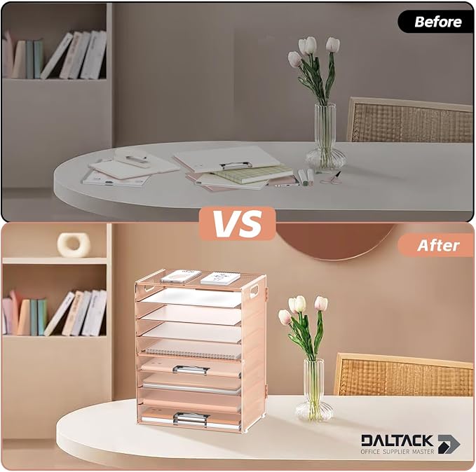 DALTACK 9-Tier Paper Organizer for Desk, Mesh Letter Tray Desk Organizer - Image 5