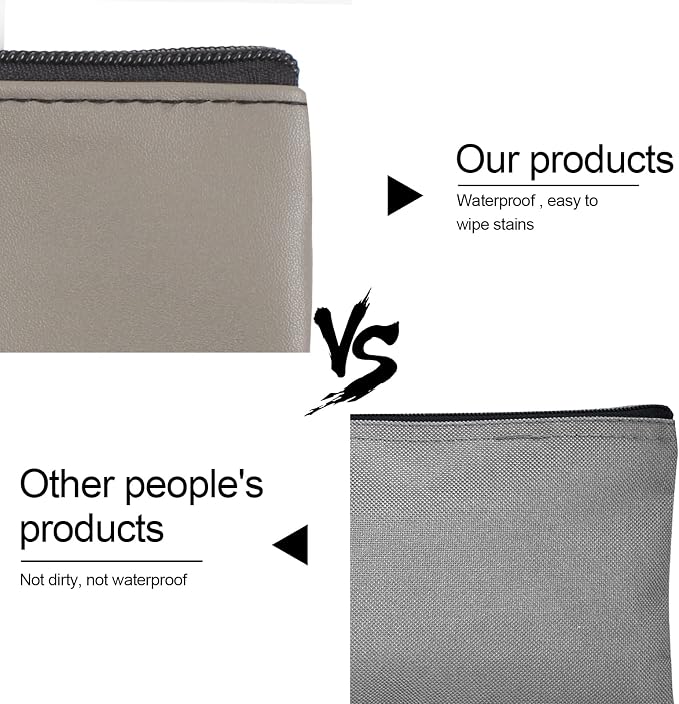2 Pieces Money Bags with Zipper, 11x6.1 inch Money Pouch, Bank Bag, Cash Bag - Image 5