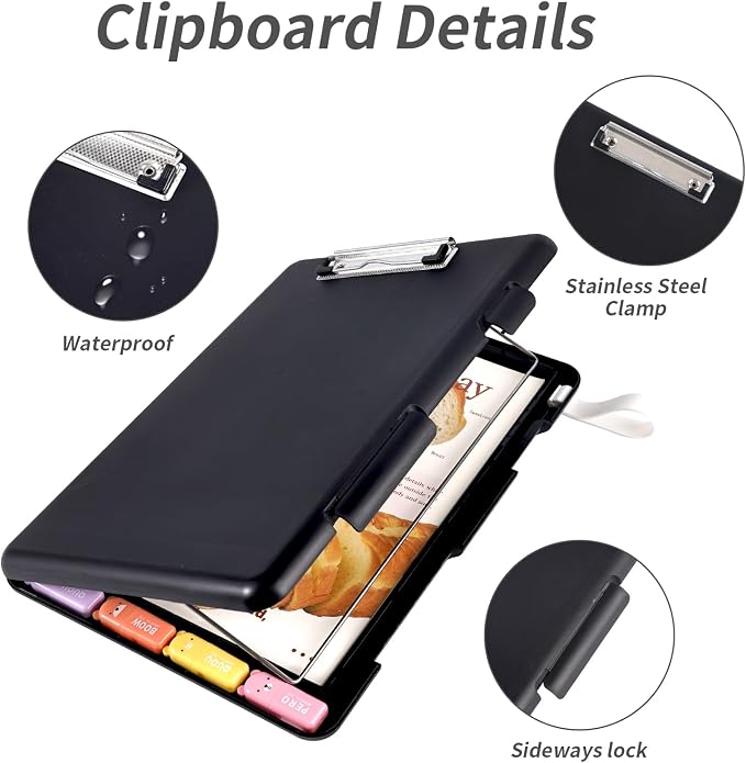 Letter Size Paper Organizer Box, A4 File Portable Project Case, Plastic - Image 3