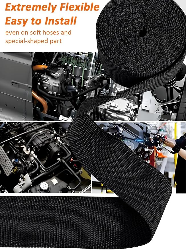 10 FT 2 inch 2:1 Heat Shrinkable Braided Sleeving Heat Shrink Sleeve Abrasion - Image 6