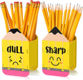 DoubleFill 2 Pcs Pencil Shaped Holder Sharp Dull Holder Wooden Dispenser Pencil by DoubleFill