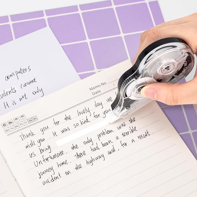 12 Pcs Correction Tape, 39.37 Ft White Wrong Out Tear-Resistant Bulk, Instant - Image 6