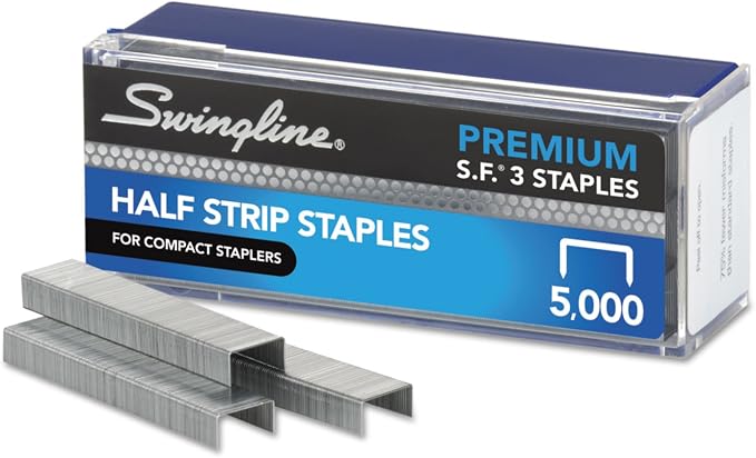 Swingline 35440 S.F. 3 Premium Chisel Point 105 Count Half-Strip Staples - Image 3