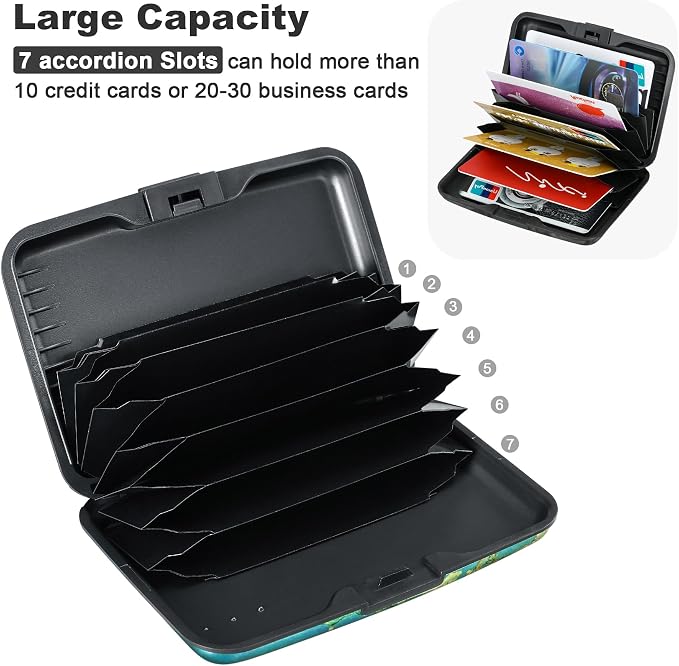 ELFISH Mini RFID Aluminum Wallet Credit Cards Holder Business Card Case Metal - Image 5