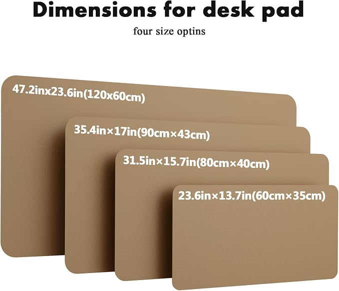 YSAGi Double-Sided Desk Pad, 31.5"x15.7"Leather Desk Mat, Eco Cork Desk Pad - Image 8