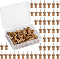 50 Pcs Wooden Push Pins, Decorative Thumb Tacks, Push Pins by Imzay