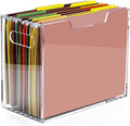 Acrylic Hanging File Organizer, Letter Size Clear Magazine Rack Folders Holder by Tfirhuoe