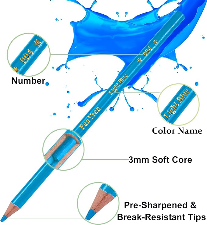 24 Colored Pencils Set, Soft Core Color Pencils - Image 2