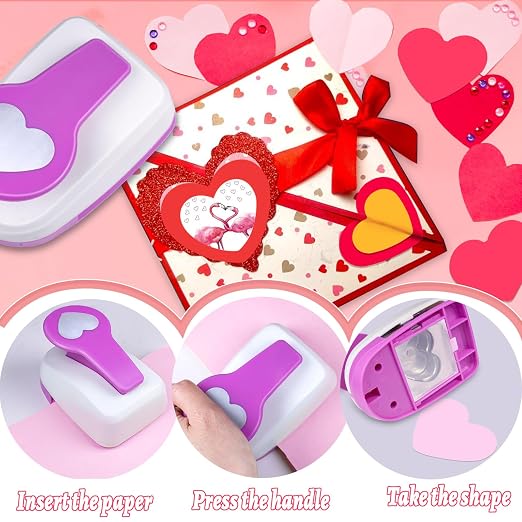 Heart Paper Punch, Paper Punch for Crafting, 2 inch Heart Hole Punches - Image 5