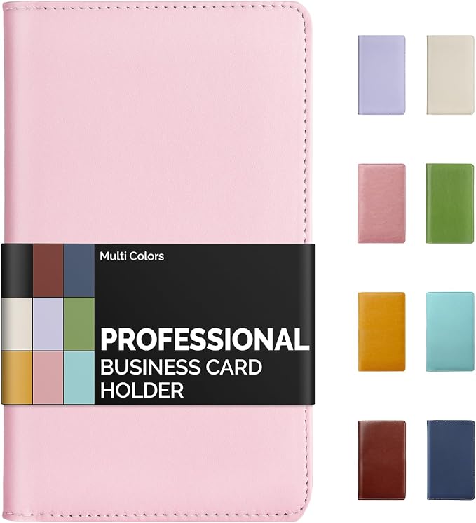 Sooez Leather Professional Business Card Book Holder Organizer, 240 Capacity by Sooez
