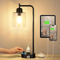 Industrial Bedside Table Lamp for Bedroom by Innqoo