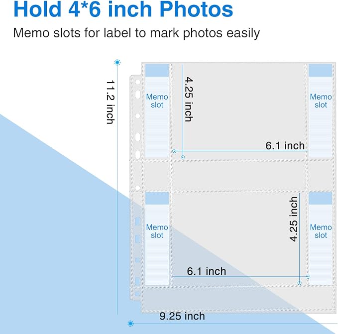 Sooez 30 Pack 4x6 Photo Sleeves, Heavy Duty Photo Sleeves - Image 2