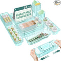 25 Pcs Clear Drawer Organizer, Adjustable Drawer Storage Box, 3-Size Desk by Hiitytin