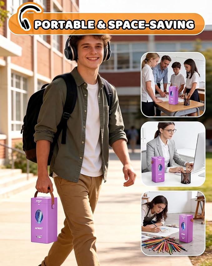 AFMAT Electric Pencil Sharpener, Fully Automatic Pencil Sharpener - Image 7