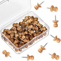 Sawysine 80 Pcs Wood Push Pins, Cute Thumb Tacks Decorative Push Pins by Sawysine