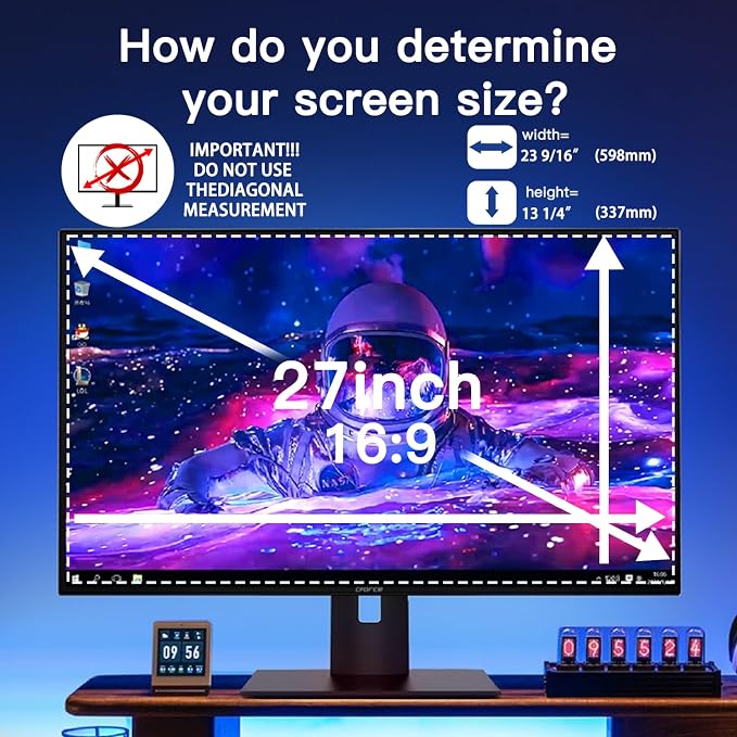 2 Pack Magnetic Hanging Computer Privacy Screen 27 Inch - Image 2