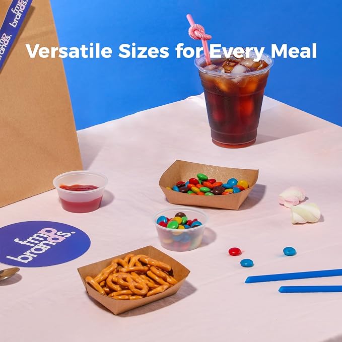Fit Meal Prep [250 Pack 0.5 lb Paper Food Boats Heavy Duty Disposable Food Trays - Image 6