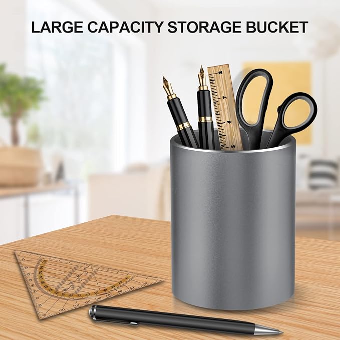 Pen Holder for Desk, Pencil cup Pen Organizer for Desk Metal Pencil Holder Pen - Image 4