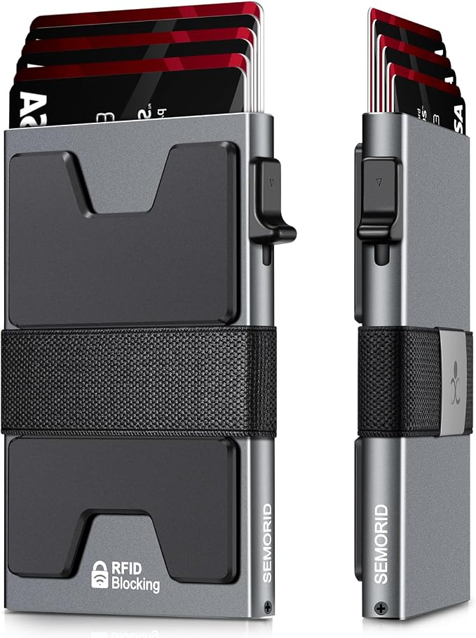 SEMORID Slim Aluminum Card Holder Wallet by SEMORID