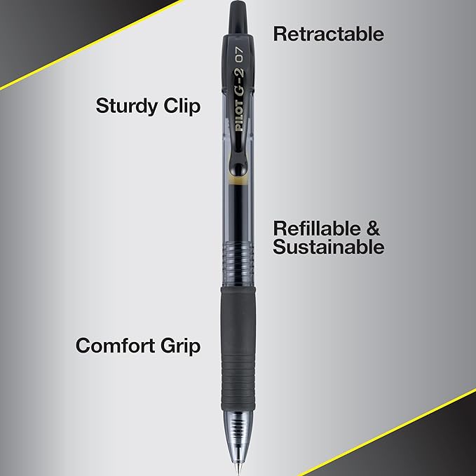 Pilot G2 Premium Refillable and Retractable Rolling Ball Colored Gel Pens - Image 4