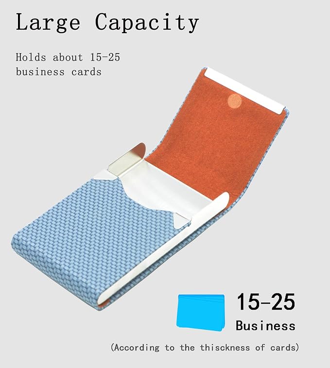 Business Card Holder with Ultra Slim Design, Business Card Case with Premium PU - Image 4