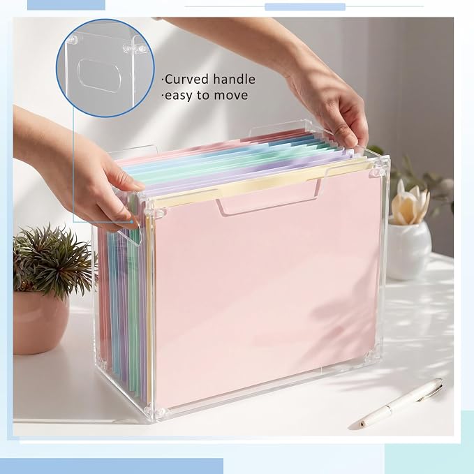 Novabright 1 Pack Acrylic File Organizer Box - Image 3