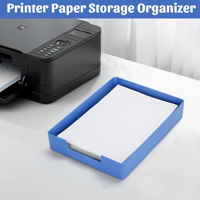 Letter-Size Tray Desk Letter Tray Paper Tray, Sturdy Heavy-Duty Plastic Printer - Image 3