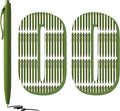 deegtran 100 Pack No Bleed Sage Green Barrel Click Pens, Wholesale Retractable by DEEGTRANPENS