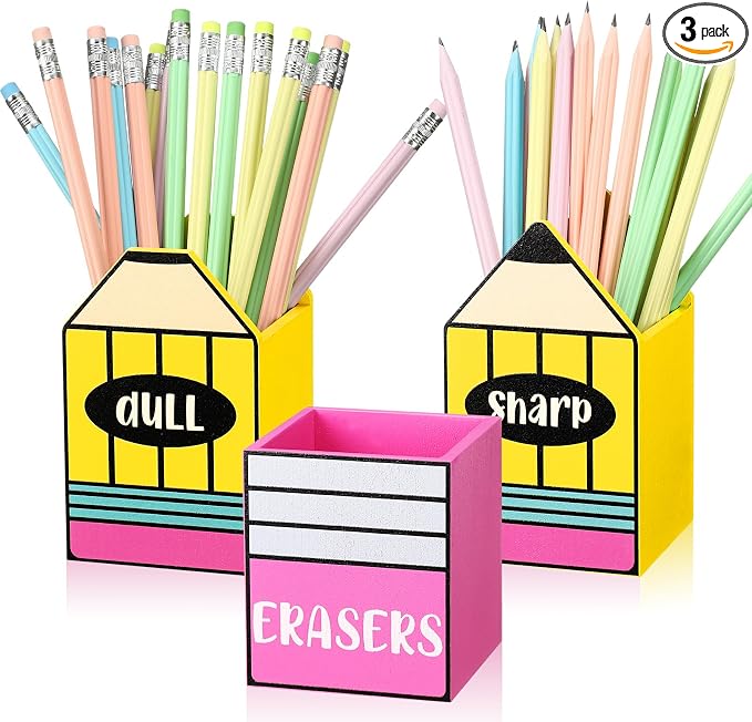Gilprop 3 Pcs Back to School Sharp and Dull Pencil Holder by Gilprop