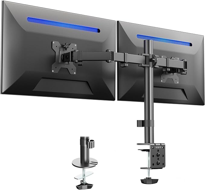 VIVO Dual Monitor Desk Mount, Heavy Duty Fully Adjustable Steel Stand, Holds 2 by Unknown