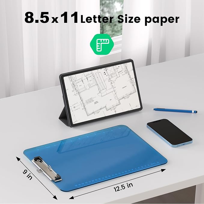 Plastic Clipboards, 8.5x11 Clear Clip Board - Image 3