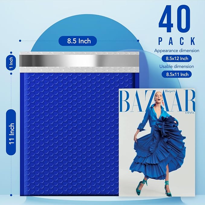 Fuxury Bubble Mailers 8.5x12 Inch 40 Pack Large Bubble Envelopes Opaque - Image 4