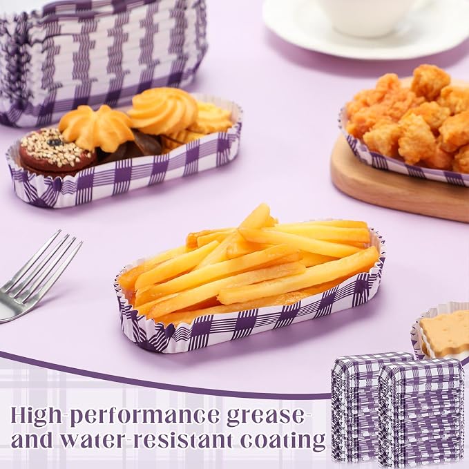 Yinkin 300 Pcs Paper Hot Dog Trays Valentine's Day 6 Inch Food Trays Concession - Image 6
