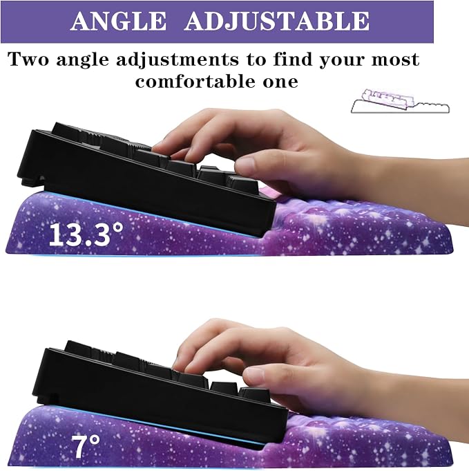 Ergonomic Keyboard Stand with Wrist Rest, Computer Wrist Support Pad, Tilted - Image 2