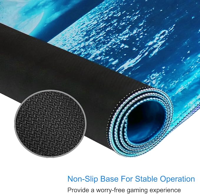 Naukay Large Mouse Pad, 31.5x15.7 inch Large Extended Computer Keyboard Mouse - Image 4