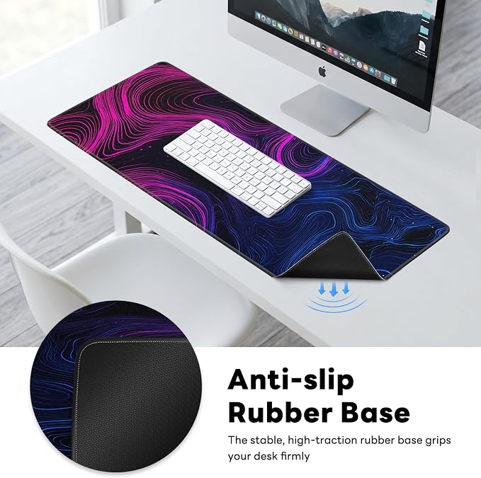 Desk Mat, Big Desk Pad, 31.5x11.8 Inches Extended Big Gaming Mouse Pad - Image 6