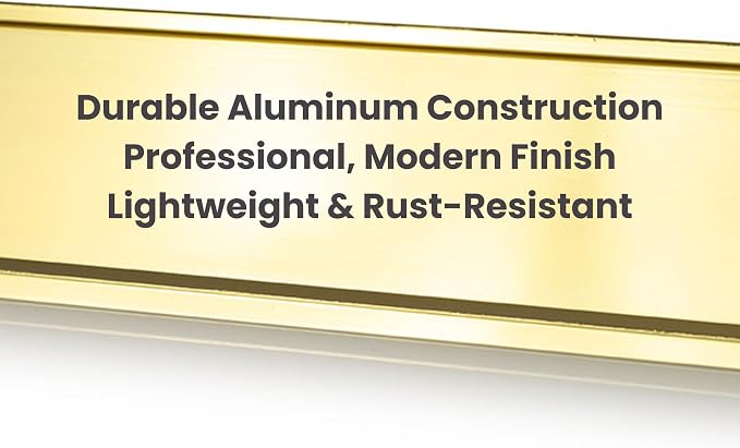 2" x 8" Aluminum Office Desk Nameplate Sign Holder 5 Pack - Image 3
