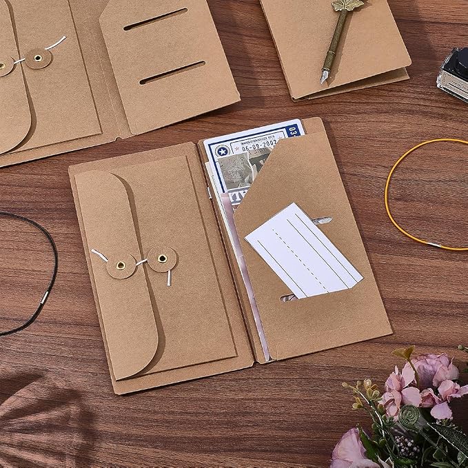 CRASPIRE 3Pcs Kraft Paper Pocket - Image 4