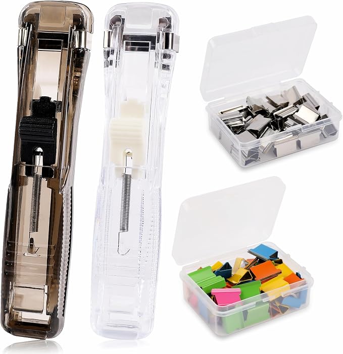 2 Pcs Portable Handheld Paper Clam Clip Dispenser by Unknown