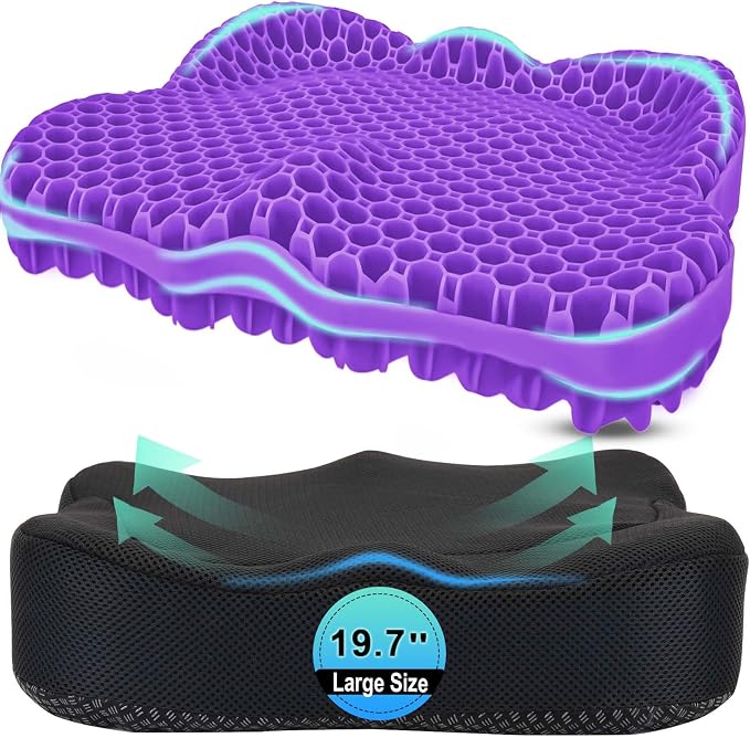 Thicken 19.7in Seat Cushion, Gel Seat Cushion by AirllantryHome