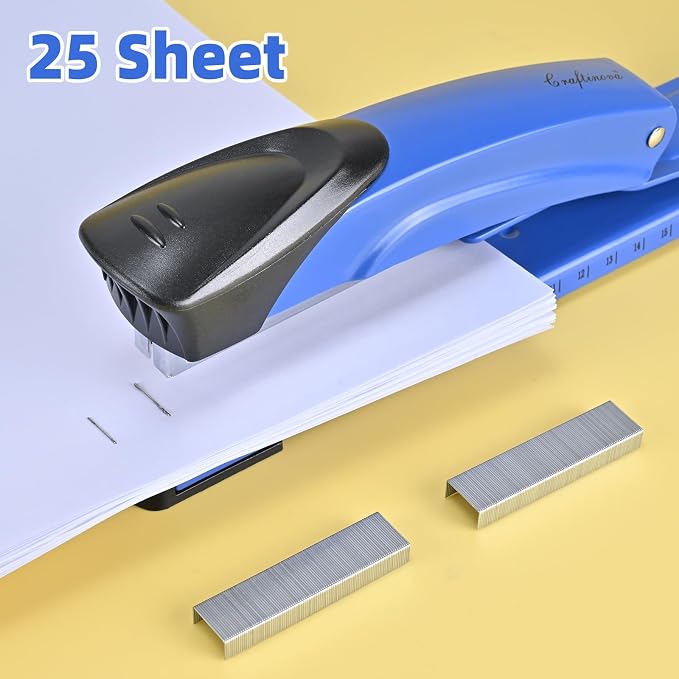 Long Reach Stapler, with 2000 Staples & Stapler Remover Full Strip, 20-25 Sheet - Image 7