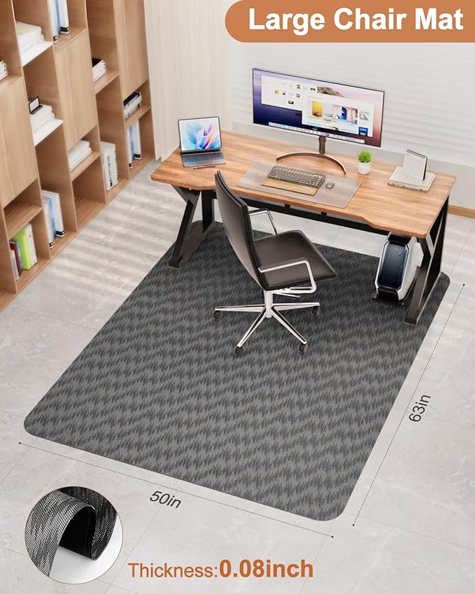 Blvornl Large Office Chair Mat for Hardwood Floor, Rolling Chair Mat for Hard - Image 2