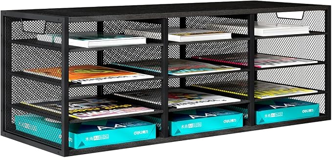 Mail Sorter Adjustable Countertop Heavy Duty Literature Organizer Student by PAG-Mass
