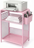 ECOLOVI 3 Tier Printer Stand for Under Desk, Height Adjustable Shelf Small by ECOLOVI