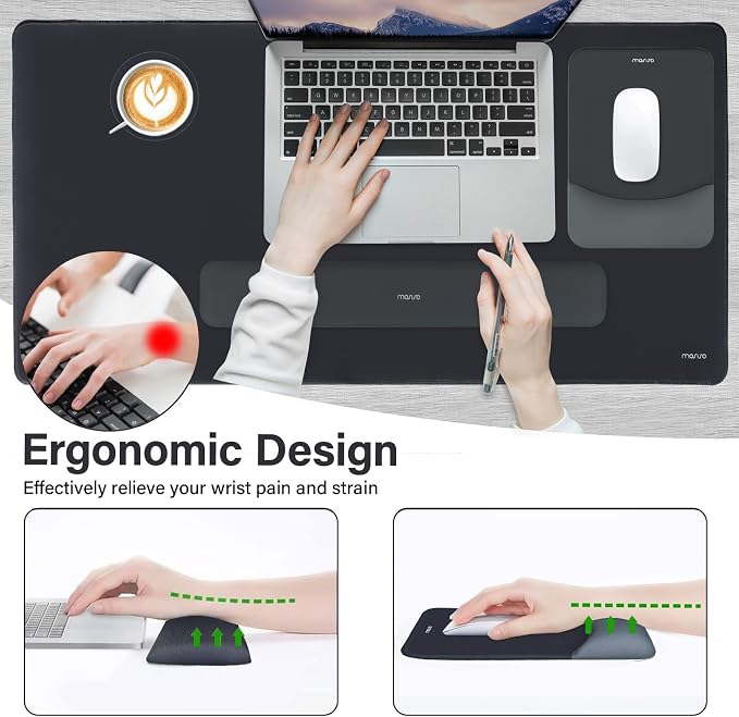MOSISO Keyboard Mouse Pad Set, Large Gaming Mouse Pad&Rectangular Keyboard - Image 3