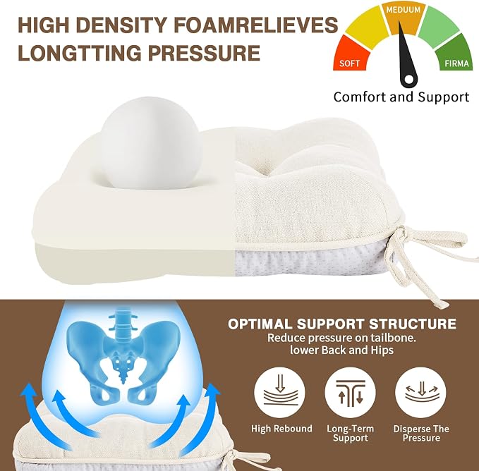 BETU White Chair Cushions for Dining Chairs Set of 4, 3.5" Thick Kitchen Table - Image 7