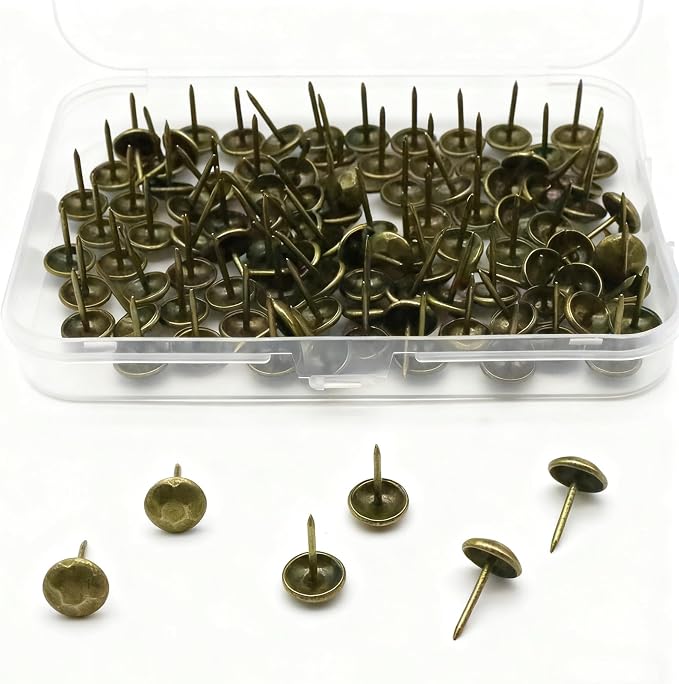 110pcs Upholstery Tacks for Furniture, Metal Upholstery Nails Decorative Thumb - Image 8