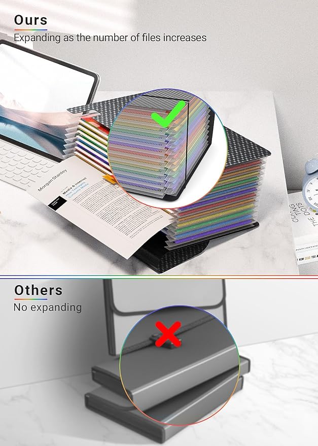Expanding File Folder/Accordion File Organizer/Portable File Box - Image 6