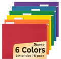 SUNEE Hanging File Folders, 6 Pack Letter Size Hanging File Folders by SUNEE