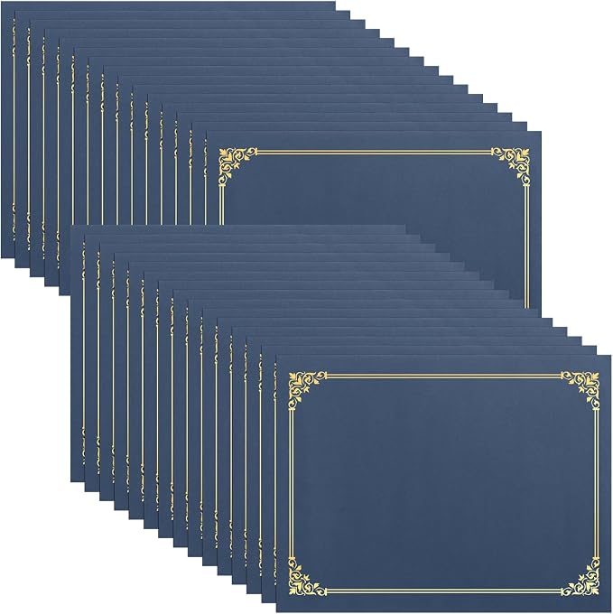 SUNEE Certificate Holders, Diploma Covers Gold Foil Border, by SUNEE